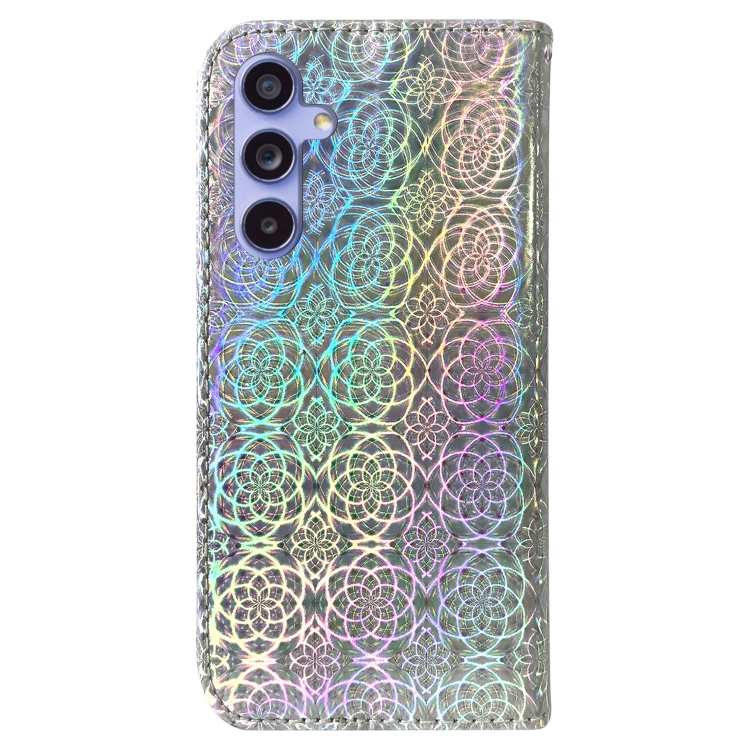 For Samsung Galaxy S23 FE 5G Colorful Magnetic Buckle Leather Phone Case(Silver) For Samsung Galaxy S23 FE 5G Colorful Magnetic Buckle Leather Phone Case(Silver)