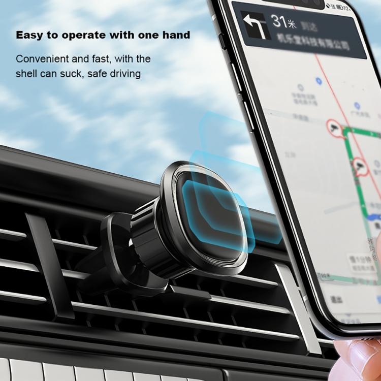 FLOVEME YXF222951 Square Air Outlet Magnetic Car Holder(Black) FLOVEME YXF222951 Square Air Outlet Magnetic Car Holder(Black)