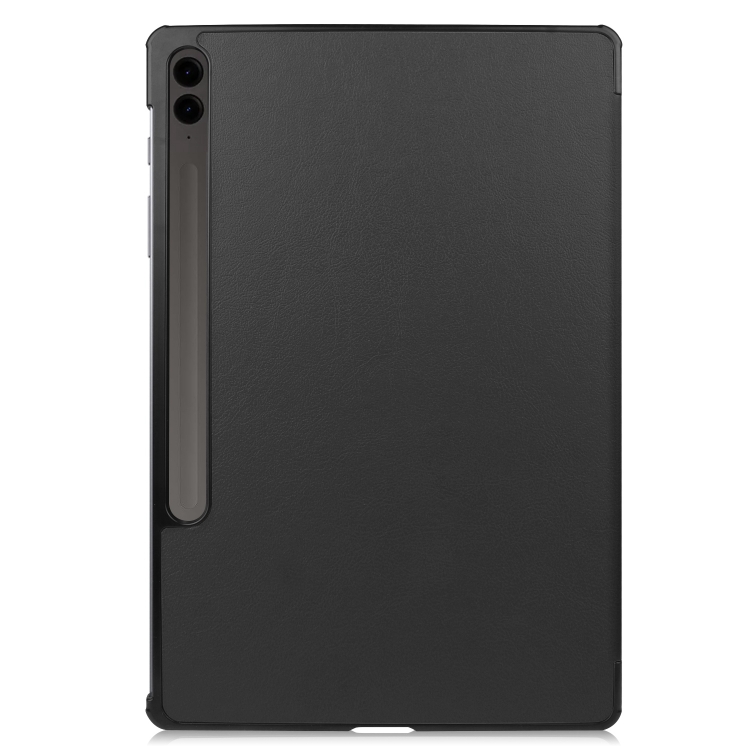 For Samsung Galaxy Tab S9 FE+ / S10+ Custer Pure Color 3-Fold Holder Smart Leather Tablet Case(Black) For Samsung Galaxy Tab S9 FE+ / S10+ Custer Pure Color 3-Fold Holder Smart Leather Tablet Case(Black)