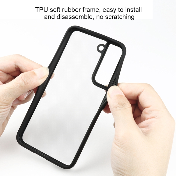 For Samsung Galaxy S22 5G Frosted TPU + Transparent PC Phone Case(Black) For Samsung Galaxy S22 5G Frosted TPU + Transparent PC Phone Case(Black)