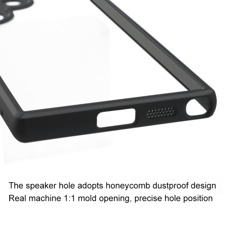 For Samsung Galaxy S24 Ultra 5G Frosted TPU + Transparent PC Phone Case(Black)