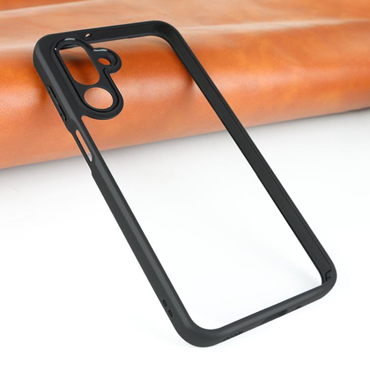 For Samsung Galaxy M36 5G India Frosted TPU + Transparent PC Phone Case(Black)