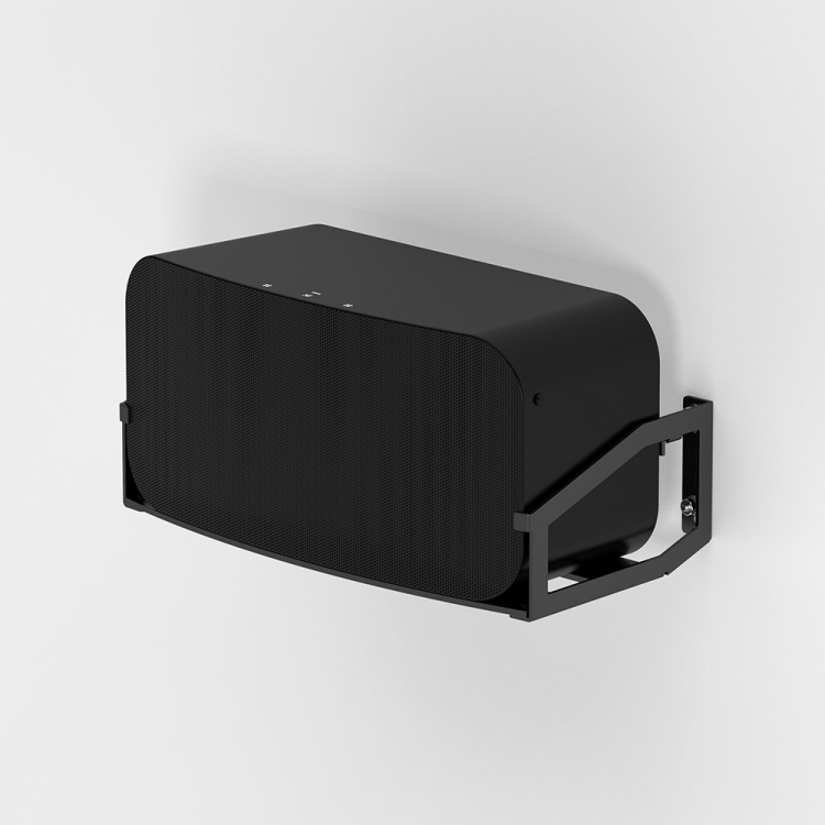 For Sonos Five Smart Speaker Wall-mounted Metal Bracket Hanger(Black) For Sonos Five Smart Speaker Wall-mounted Metal Bracket Hanger(Black)
