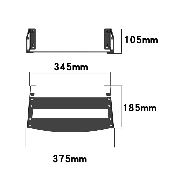 For Sonos Five Smart Speaker Wall-mounted Metal Bracket Hanger(Black) For Sonos Five Smart Speaker Wall-mounted Metal Bracket Hanger(Black)