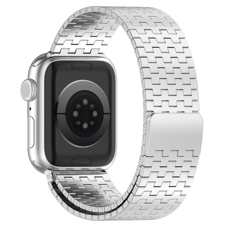 Apple Watch 4 40mm磁気バックルステンレススチールメタル時計バンド(シルバー)用