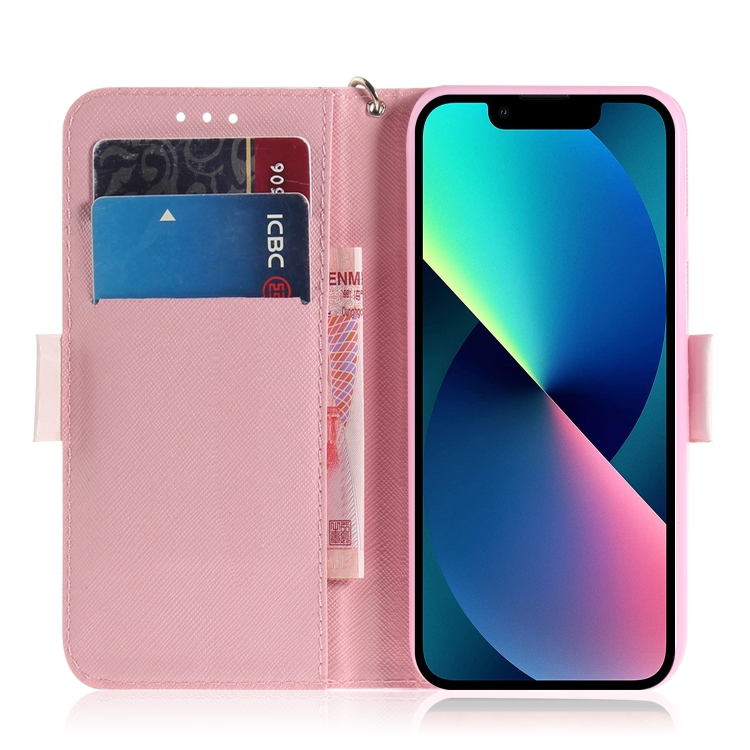For iPhone 15 3D Colored Horizontal Flip Leather Phone Case(Magnolia) For iPhone 15 3D Colored Horizontal Flip Leather Phone Case(Magnolia)
