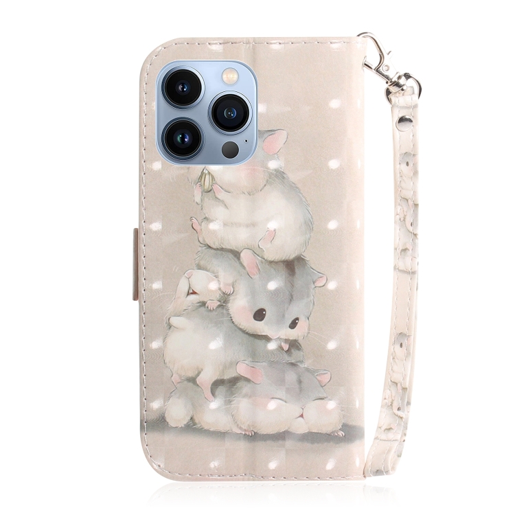 For iPhone 15 Pro 3D Colored Horizontal Flip Leather Phone Case(Squirrels) For iPhone 15 Pro 3D Colored Horizontal Flip Leather Phone Case(Squirrels)