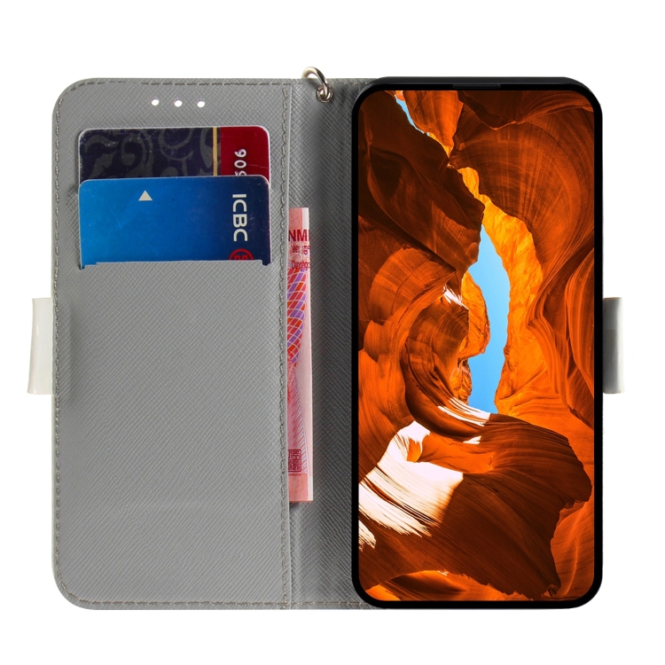 For iPhone 16 Pro Max 3D Colored Horizontal Flip Leather Phone Case(Cute Cat)