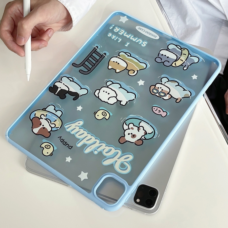 For iPad 10.2 2021 / 2020 / 10.5 Painted Acrylic Tablet Case(Swimming Puppy) For iPad 10.2 2021 / 2020 / 10.5 Painted Acrylic Tablet Case(Swimming Puppy)