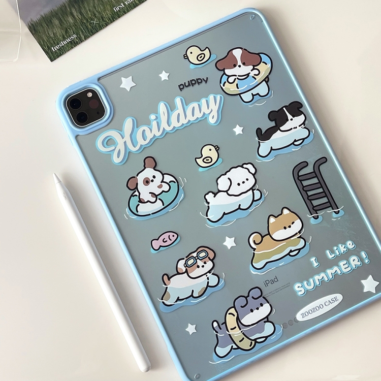 For iPad 10.2 2021 / 2020 / 10.5 Painted Acrylic Tablet Case(Swimming Puppy) For iPad 10.2 2021 / 2020 / 10.5 Painted Acrylic Tablet Case(Swimming Puppy)
