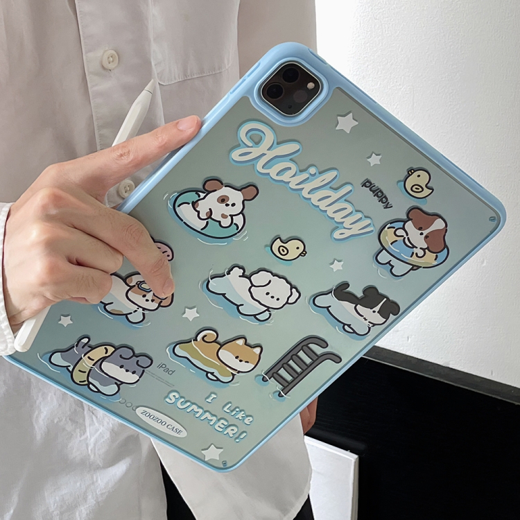 For iPad 10.2 2021 / 2020 / 10.5 Painted Acrylic Tablet Case(Swimming Puppy) For iPad 10.2 2021 / 2020 / 10.5 Painted Acrylic Tablet Case(Swimming Puppy)
