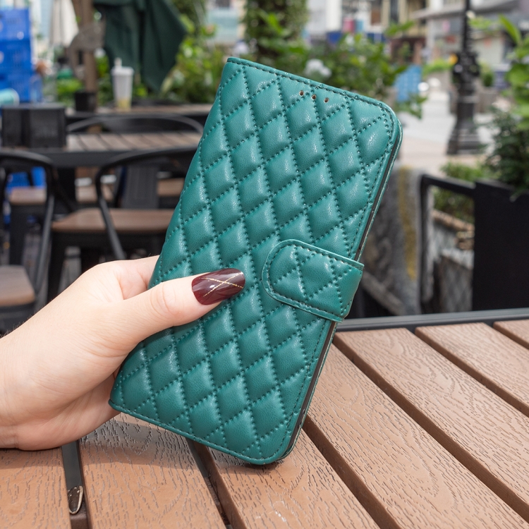 For Samsung Galaxy S23 FE 5G Diamond Lattice Wallet Flip Leather Phone Case(Green) For Samsung Galaxy S23 FE 5G Diamond Lattice Wallet Flip Leather Phone Case(Green)