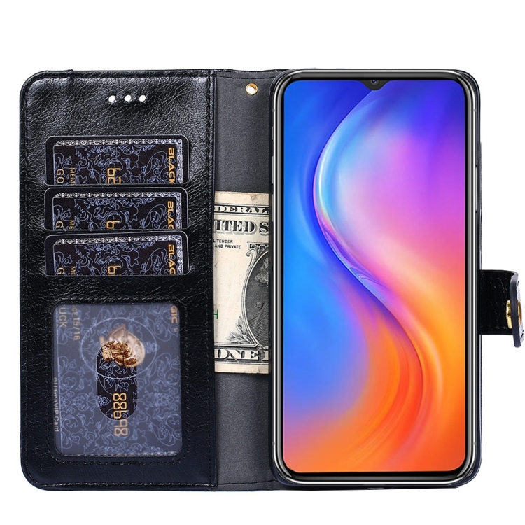 vivo iQOO Neo 8 / 8 Pro 5G ジッパーバッグレザー電話ケース (ブラック)