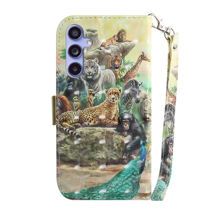 For Samsung Galaxy S23 FE 5G 3D Colored Horizontal Flip Leather Phone Case(Zoo) For Samsung Galaxy S23 FE 5G 3D Colored Horizontal Flip Leather Phone Case(Zoo)