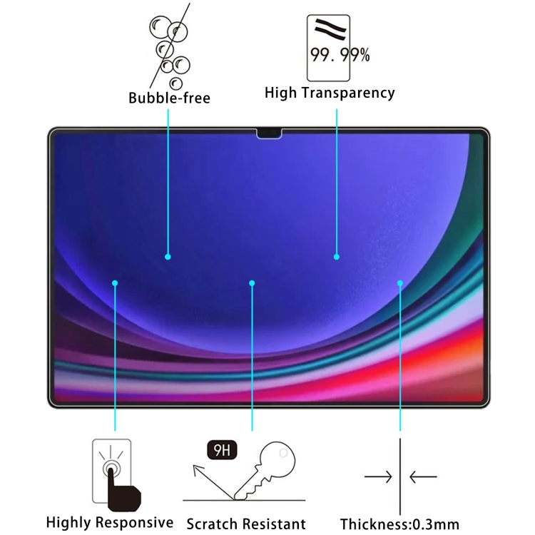 For Samsung Galaxy Tab S10 Ultra 14.6 25pcs 9H 0.3mm Explosion-proof Tempered Glass Film For Samsung Galaxy Tab S10 Ultra 14.6 25pcs 9H 0.3mm Explosion-proof Tempered Glass Film