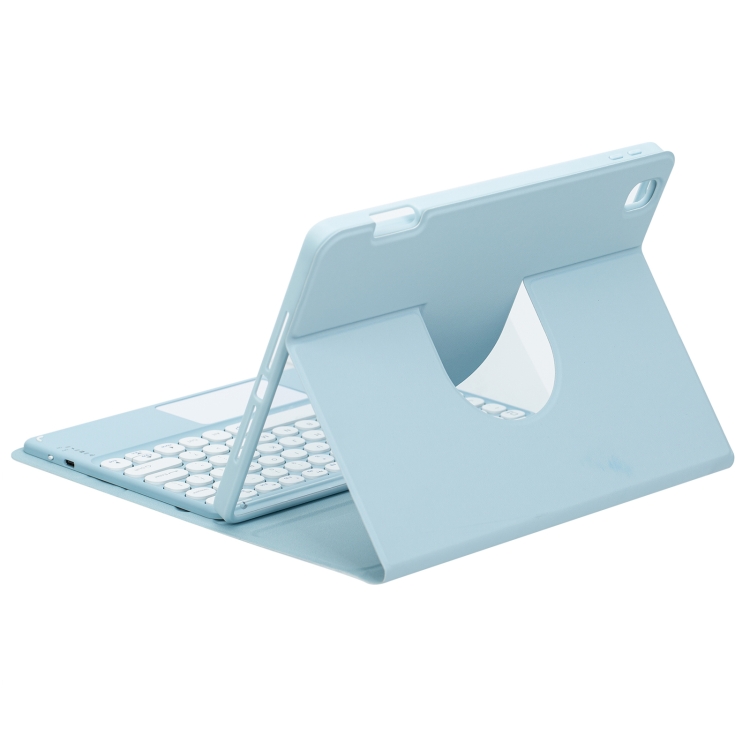 For iPad 10th Gen 10.9 2022 Square Button 360 Degree Rotatable Bluetooth Keyboard Leather Case with Touchpad(Mint Green) For iPad 10th Gen 10.9 2022 Square Button 360 Degree Rotatable Bluetooth Keyboard Leather Case with Touchpad(Mint Green)