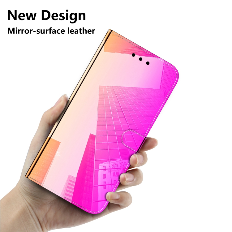 For iPhone 15 Plus Imitated Mirror Surface Leather Phone Case(Gradient Color) For iPhone 15 Plus Imitated Mirror Surface Leather Phone Case(Gradient Color)