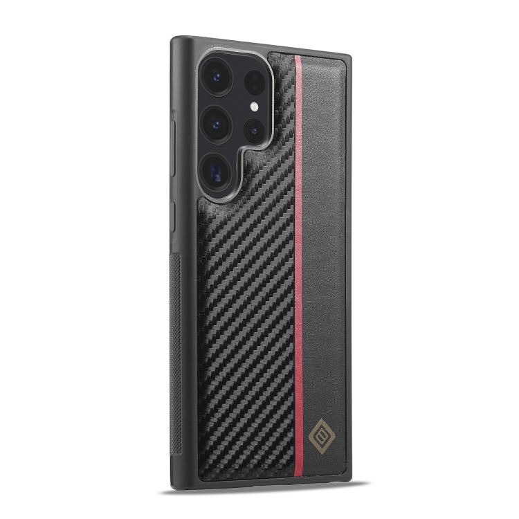 For Samsung Galaxy S22 Ultra LC.IMEEKE 3 in 1 Carbon Fiber Texture Shockproof Phone Case(Black) For Samsung Galaxy S22 Ultra LC.IMEEKE 3 in 1 Carbon Fiber Texture Shockproof Phone Case(Black)