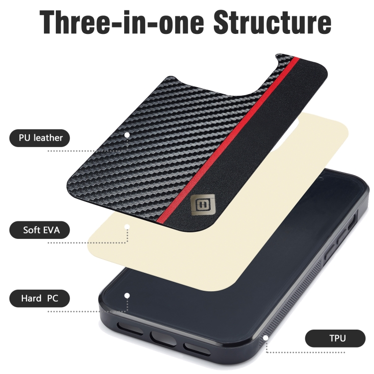 For Samsung Galaxy S22+ LC.IMEEKE 3 in 1 Carbon Fiber Texture Shockproof Phone Case(Black) For Samsung Galaxy S22+ LC.IMEEKE 3 in 1 Carbon Fiber Texture Shockproof Phone Case(Black)