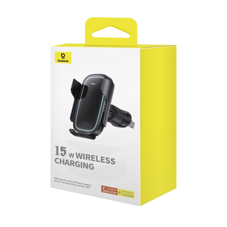 Baseus Milky Way Pro 15W Wireless Charging Electric Air Outlet Car Mount(Black) Baseus Milky Way Pro 15W Wireless Charging Electric Air Outlet Car Mount(Black)