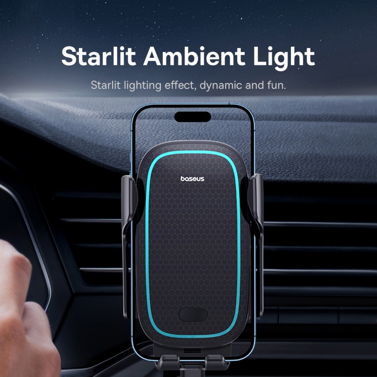 Baseus Milky Way Pro 15W Wireless Charging Electric Air Outlet Car Mount(Black) Baseus Milky Way Pro 15W Wireless Charging Electric Air Outlet Car Mount(Black)