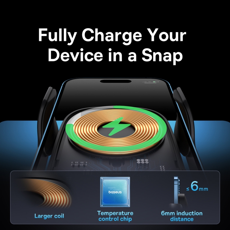 Baseus Milky Way Pro 15W Wireless Charging Electric Air Outlet Car Mount(Black) Baseus Milky Way Pro 15W Wireless Charging Electric Air Outlet Car Mount(Black)