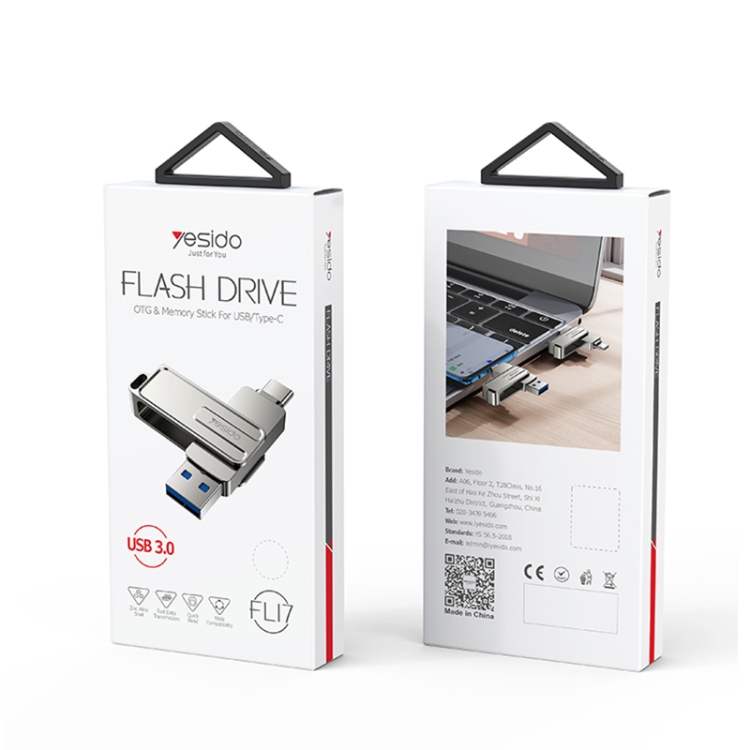 16GB Yesido FL17 USB+Type-C 2 in 1 USB Flash Drive - 7