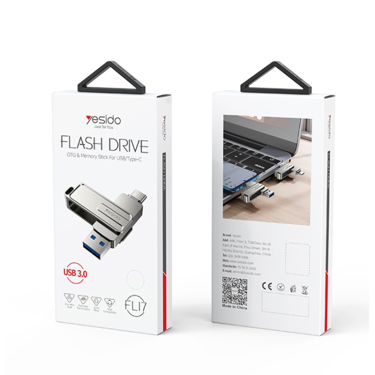 32GB Yesido FL17 USB+Type-C 2 in 1 USB Flash Drive 32GB Yesido FL17 USB+Type-C 2 in 1 USB Flash Drive