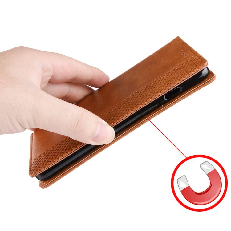 For OPPO Find X9 Magnetic Buckle Retro Texture Leather Phone Case(Brown)