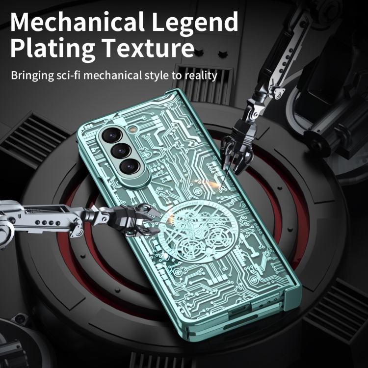 For Samsung Galaxy Z Fold5 Mechanical Legend Integrated Electroplating All-inclusive Phone Case(Green) For Samsung Galaxy Z Fold5 Mechanical Legend Integrated Electroplating All-inclusive Phone Case(Green)