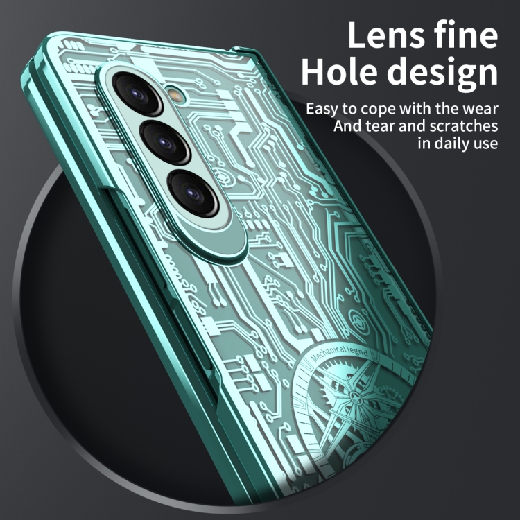For Samsung Galaxy Z Fold5 Mechanical Legend Integrated Electroplating All-inclusive Phone Case(Green) For Samsung Galaxy Z Fold5 Mechanical Legend Integrated Electroplating All-inclusive Phone Case(Green)