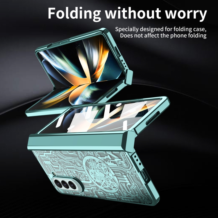 For Samsung Galaxy Z Fold5 Mechanical Legend Integrated Electroplating All-inclusive Phone Case(Green) For Samsung Galaxy Z Fold5 Mechanical Legend Integrated Electroplating All-inclusive Phone Case(Green)