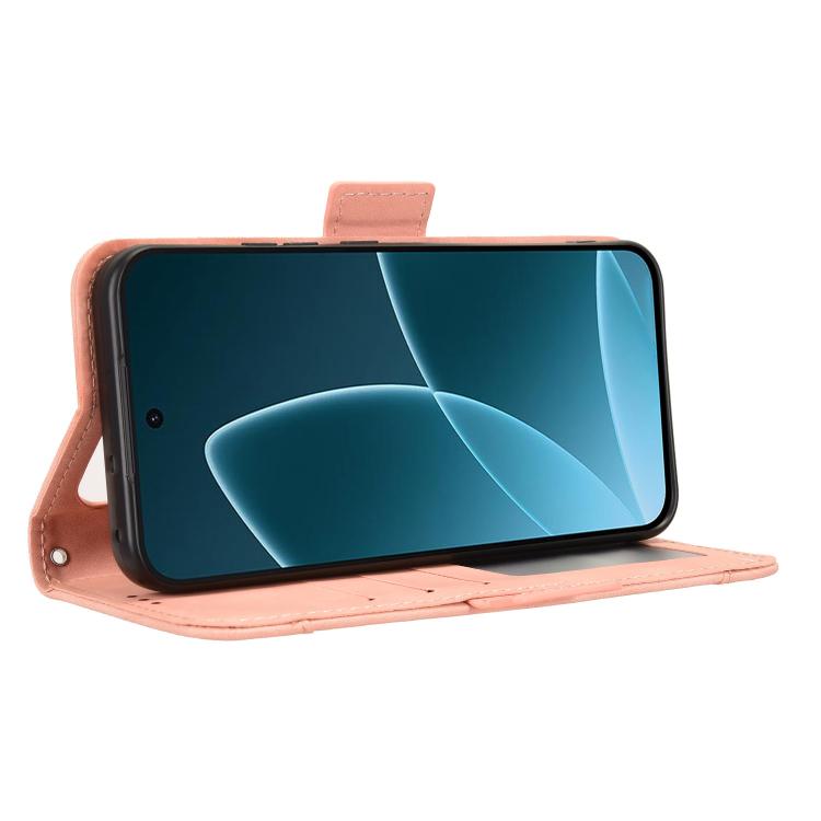 For OPPO F33 Pro 5G Skin Feel Calf Texture Card Slots Leather Phone Case(Pink)