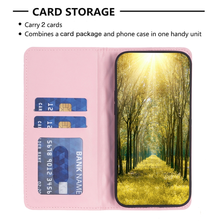 For Samsung Galaxy S23 FE 5G Diamond Lattice Magnetic Leather Flip Phone Case(Pink) For Samsung Galaxy S23 FE 5G Diamond Lattice Magnetic Leather Flip Phone Case(Pink)