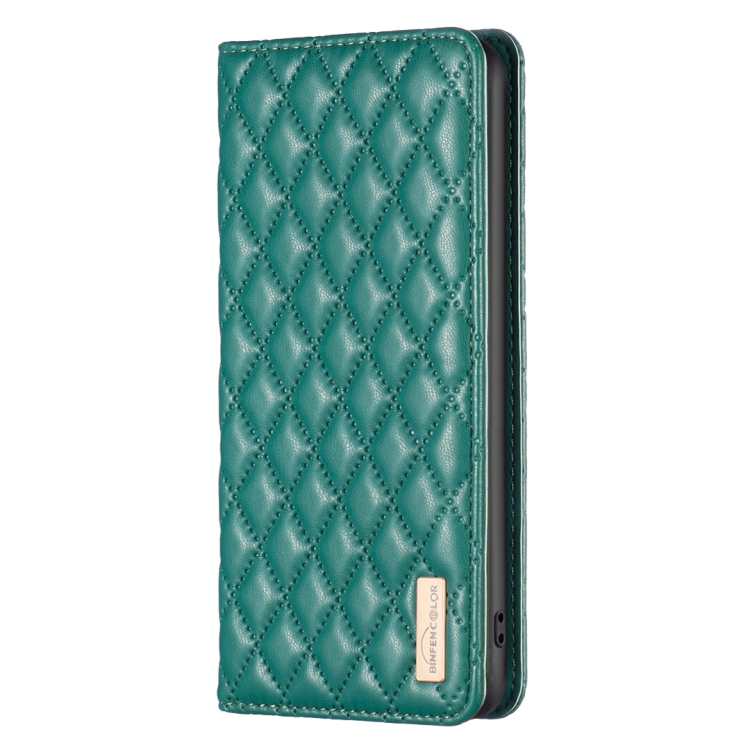 For Samsung Galaxy S24+ 5G Diamond Lattice Magnetic Leather Flip Phone Case(Green)