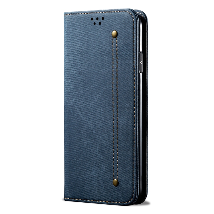 For iPhone 15 Pro Denim Texture Casual Style Horizontal Flip Leather Case(Blue) For iPhone 15 Pro Denim Texture Casual Style Horizontal Flip Leather Case(Blue)
