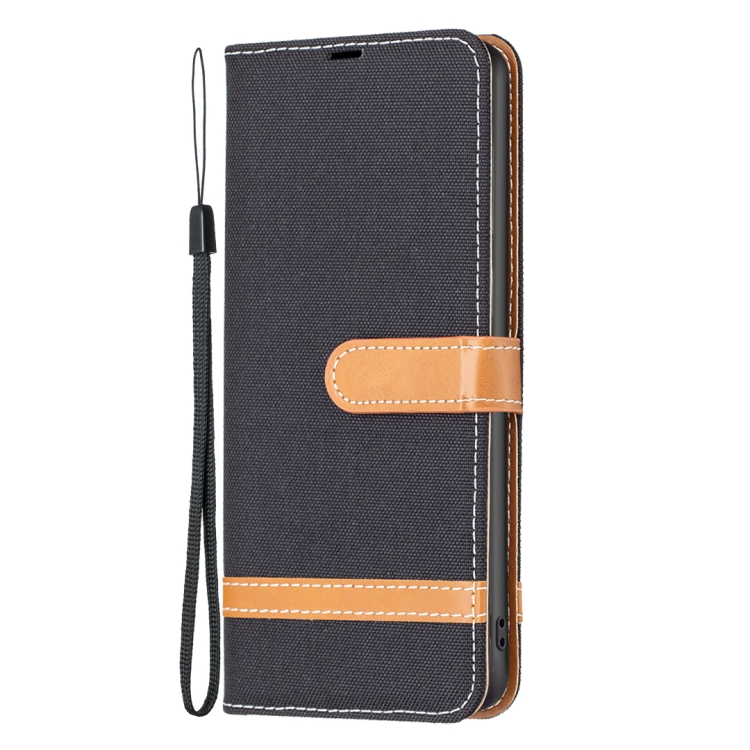 For Samsung Galaxy S24 Ultra 5G Color Block Denim Texture Leather Phone Case(Black) For Samsung Galaxy S24 Ultra 5G Color Block Denim Texture Leather Phone Case(Black)