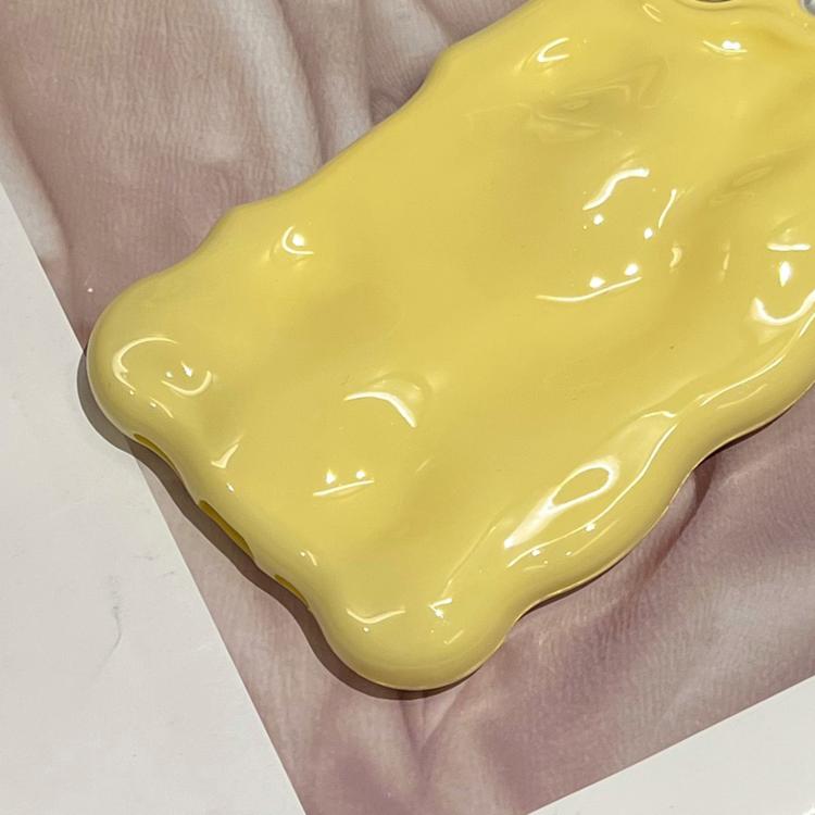 For iPhone 14 Pro Wave Bubbles TPU Phone Case(Baby Yellow)