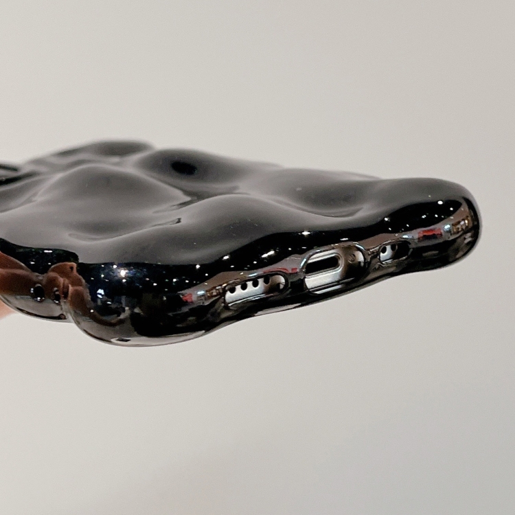 For iPhone 13 Wave Bubbles TPU Phone Case(Pearlescent Black)