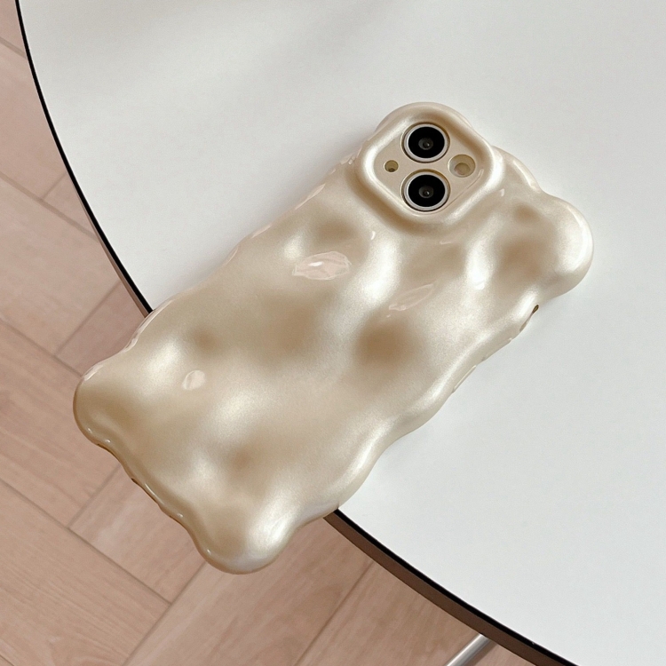 For iPhone 15 Pro Max Wave Bubbles TPU Phone Case(Champagne Gold) For iPhone 15 Pro Max Wave Bubbles TPU Phone Case(Champagne Gold)