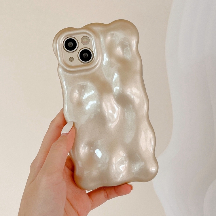 For iPhone 15 Pro Max Wave Bubbles TPU Phone Case(Champagne Gold) For iPhone 15 Pro Max Wave Bubbles TPU Phone Case(Champagne Gold)