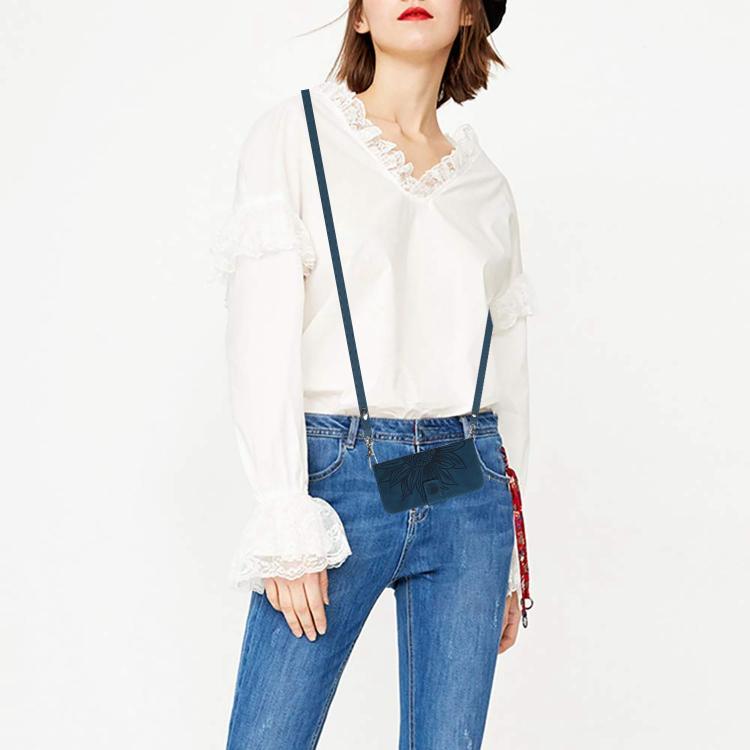 For OPPO Reno14 Pro 5G Global Skin Feel Sun Flower Embossed Flip Leather Phone Case with Lanyard(Inky Blue)