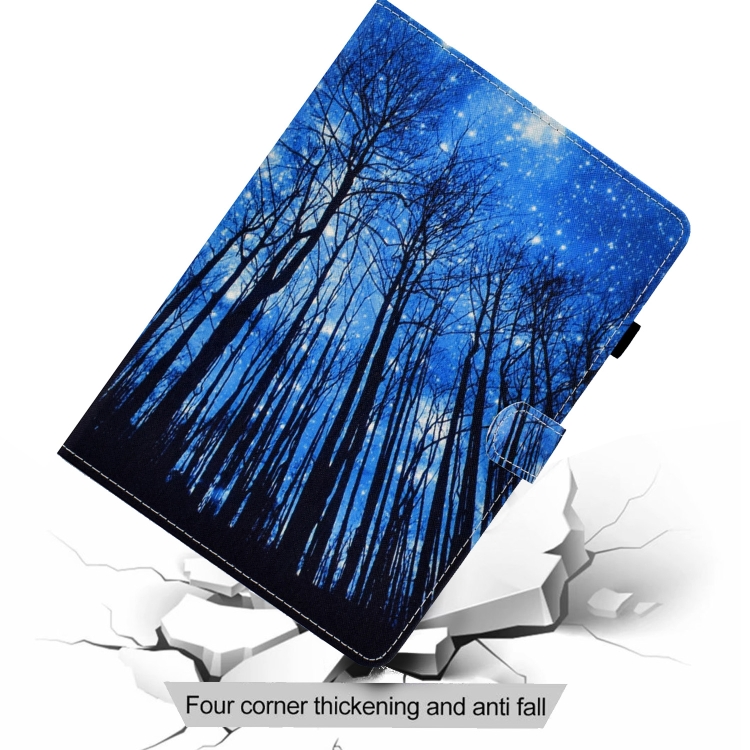 For iPad 9.7 (2017) / (2018) / Air 2 / Air Colored Drawing Stitching Horizontal Flip Leather Case with Holder & Card Slots & Sleep / Wake-up Function(Forest) For iPad 9.7 (2017) / (2018) / Air 2 / Air Colored Drawing Stitching Horizontal Flip Leather Case with Holder & Card Slots & Sleep / Wake-up Function(Forest)
