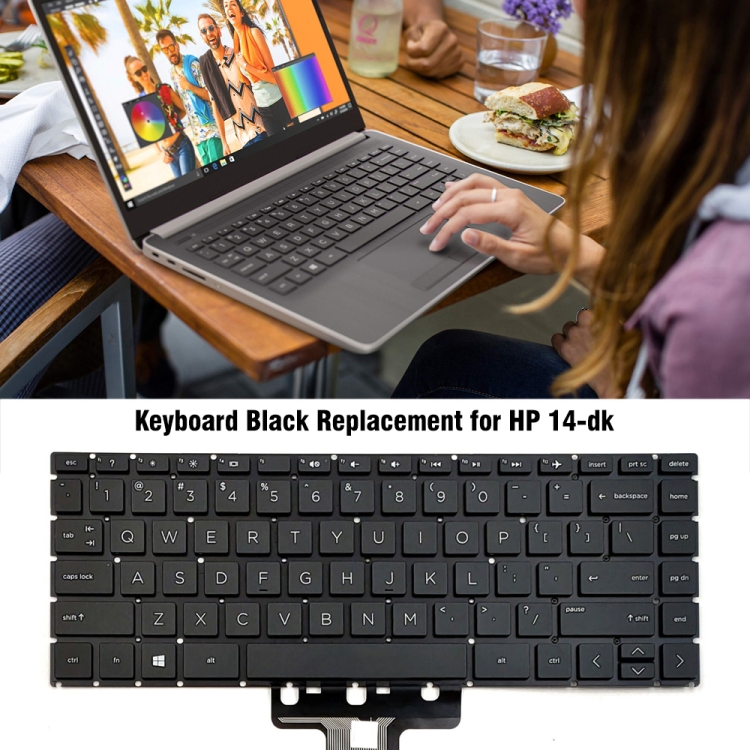 Spanish Layout Keyboard For HP 14-AC / 14-AF / 14-AQ / 14-DF / 14-AM Laptops (TPN-I119 / TPN-I124)