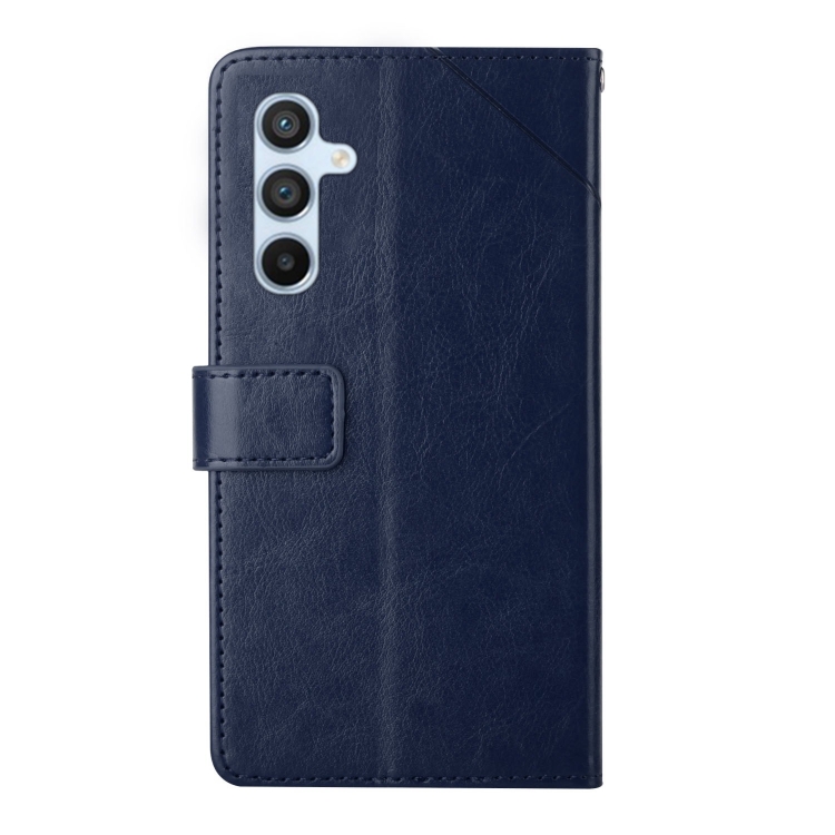 For Samsung Galaxy S24 5G Y-shaped Pattern Flip Leather Phone Case(Blue) For Samsung Galaxy S24 5G Y-shaped Pattern Flip Leather Phone Case(Blue)