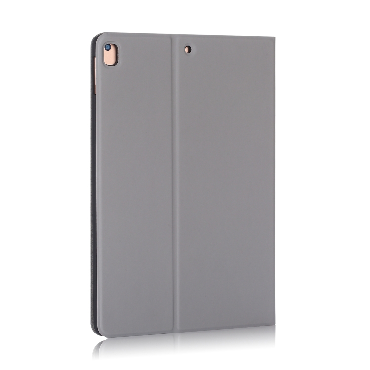 For iPad Pro 10.5 inch TPU Electric Pressed Horizontal Flip Leather Case with Holder(Grey)
