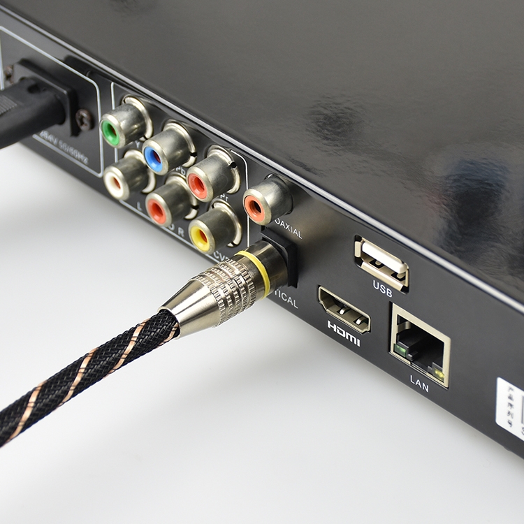 1m EMK OD6.0mm Puerto cuadrado a puerto redondo Decodificador Cable de conexión de fibra óptica de audio digital - 13