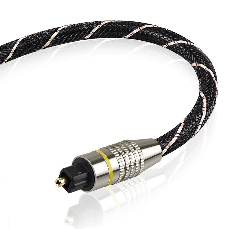 1m EMK OD6.0mm Puerto cuadrado a puerto redondo Decodificador Cable de conexión de fibra óptica de audio digital - 2