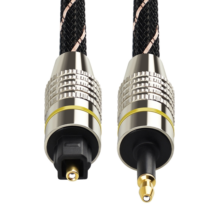 1.5m EMK OD6.0mm Puerto cuadrado a puerto redondo Decodificador Cable de conexión de fibra óptica de audio digital - 1