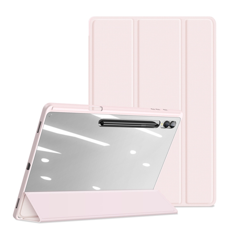 For Samsung Galaxy Tab S10 Ultra DUX DUCIS TOBY Series Antiskid Leather Tablet Case with Sleep / Wake-up Function(Pink) For Samsung Galaxy Tab S10 Ultra DUX DUCIS TOBY Series Antiskid Leather Tablet Case with Sleep / Wake-up Function(Pink)